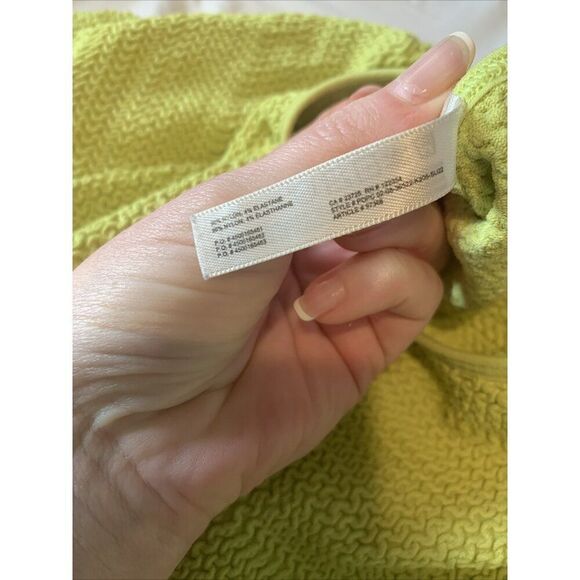 Sunday Best Aritzia Moss Green Yellow Short Sleeve Mini Bodycon Dress Small - Picture 4 of 5